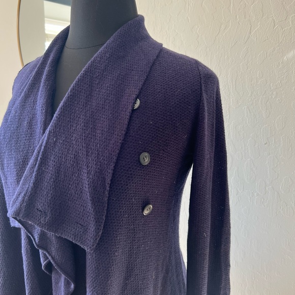 JIGSAW shawl neck navy blue sweater - Picture 2 of 3